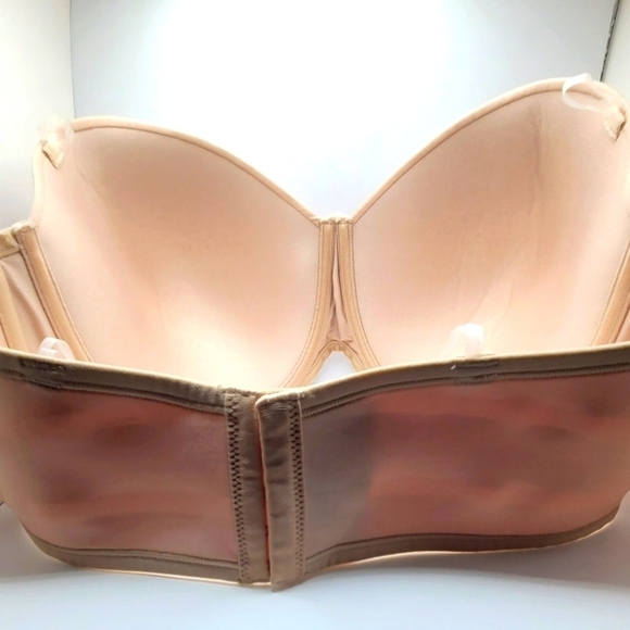 Vanity Fair 44D Full Figure Underwire Strapless + Convertible Straps Beige Bra - Picture 7 of 9